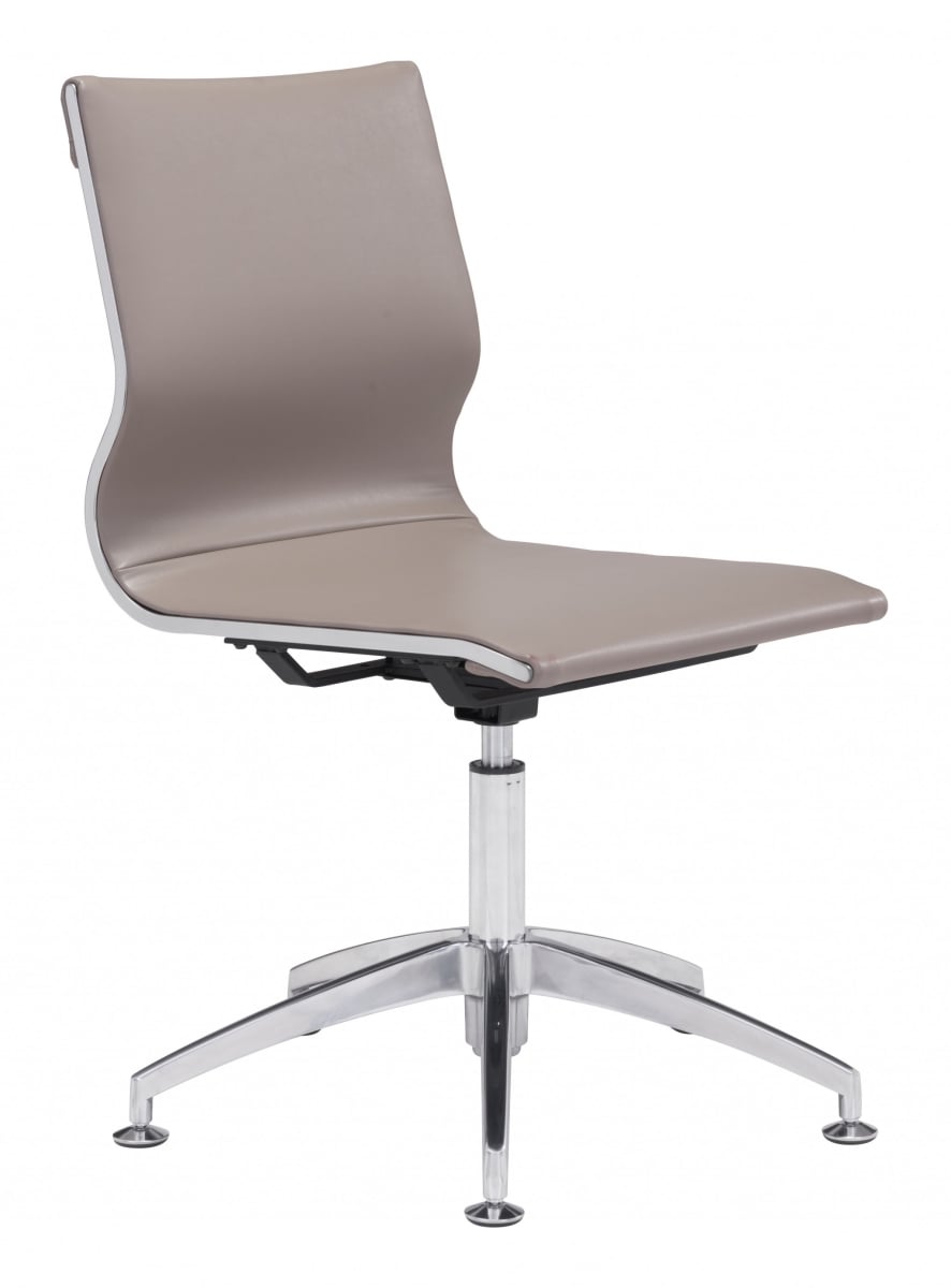 36 x 26 x 26 in. Taupe Mushroom Ergonomic Conference Room Office Chair