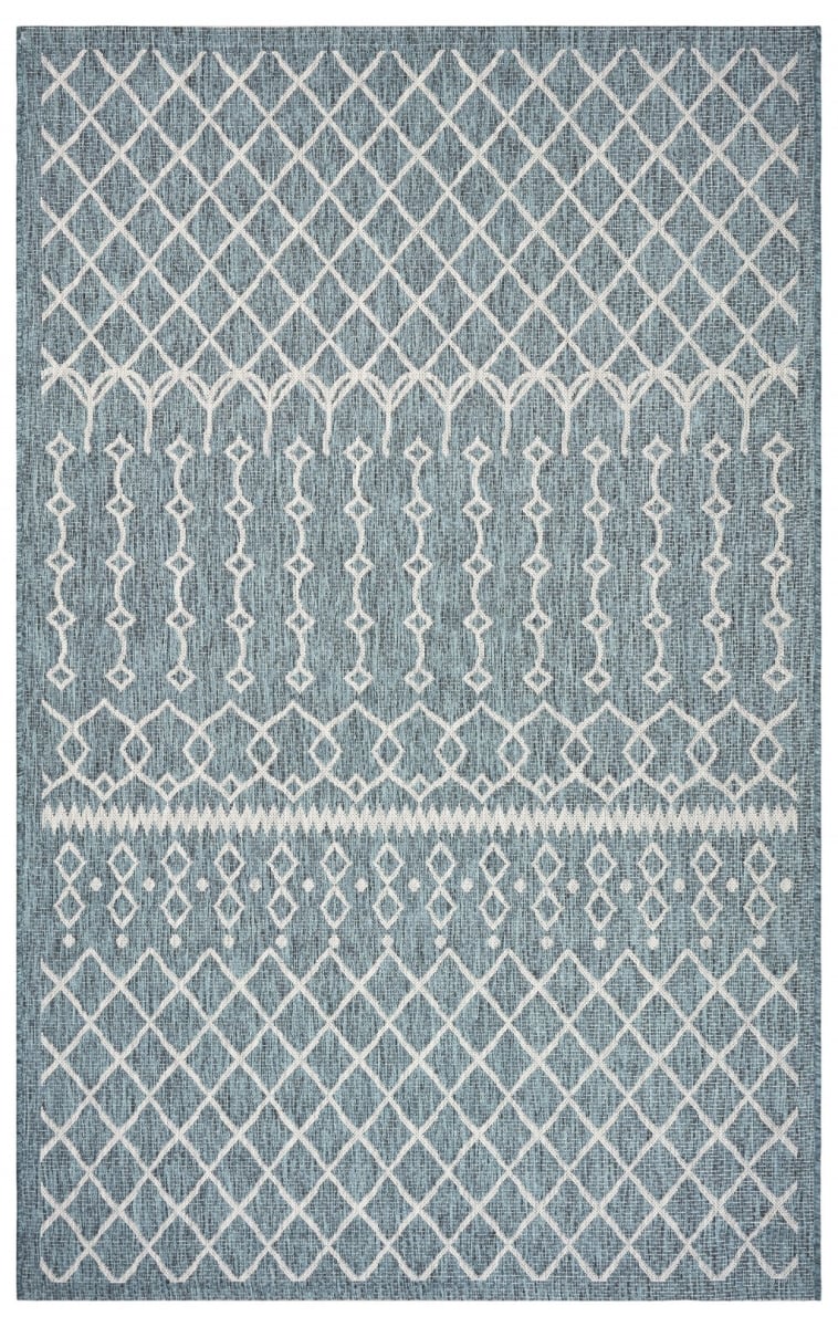 396237 8 x 10 ft. Blue Array Indoor & Outdoor Area Rug