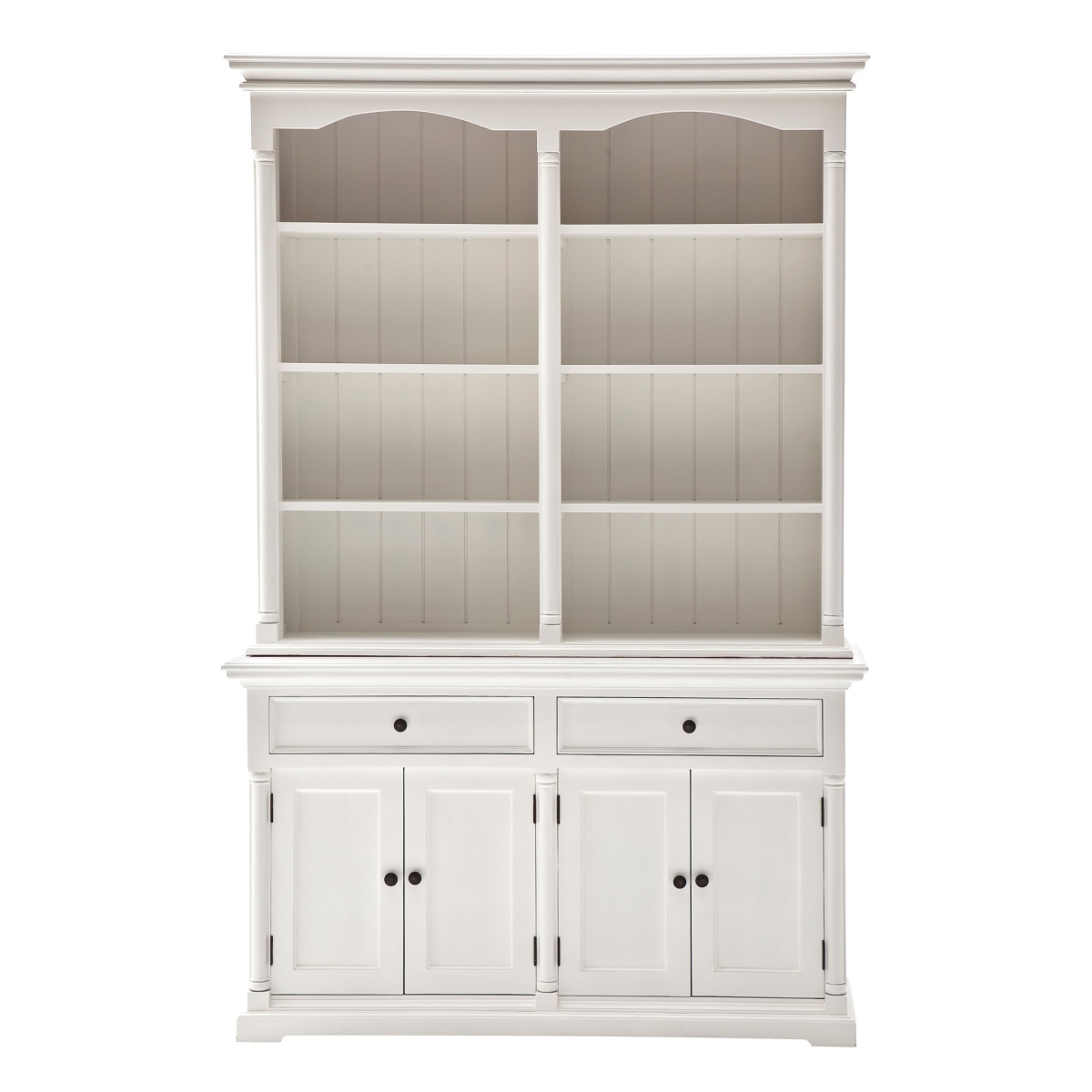 Picture of HomeRoots 397129 86.61 x 57.09 x 19.69 in. Classic White Hutch Cabinet
