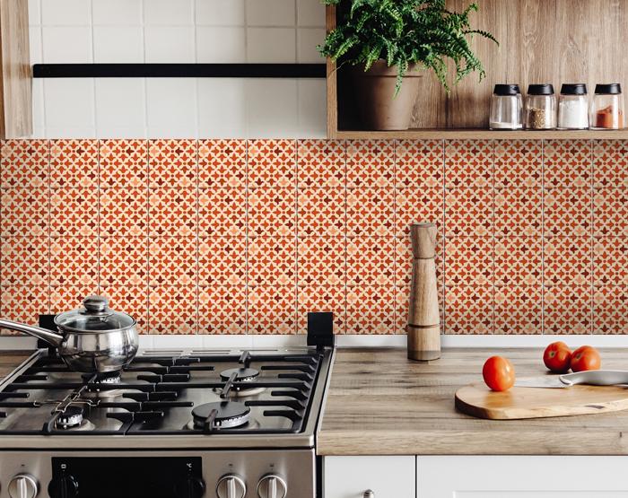 6 x 6 in. Terra Cotta Red Tango Peel & Stick Tiles