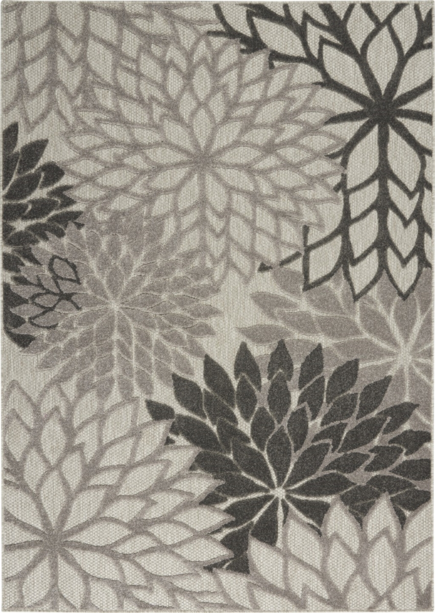 5 x 8 ft. Silver & Gray Indoor & Outdoor Area Rug