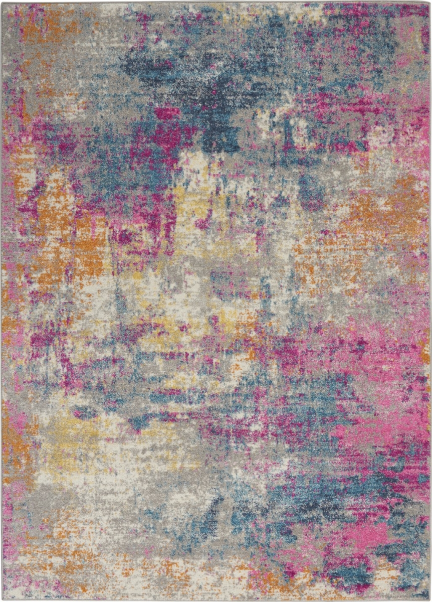 4 x 6 ft. Ivory & Multi Color Abstract Area Rug