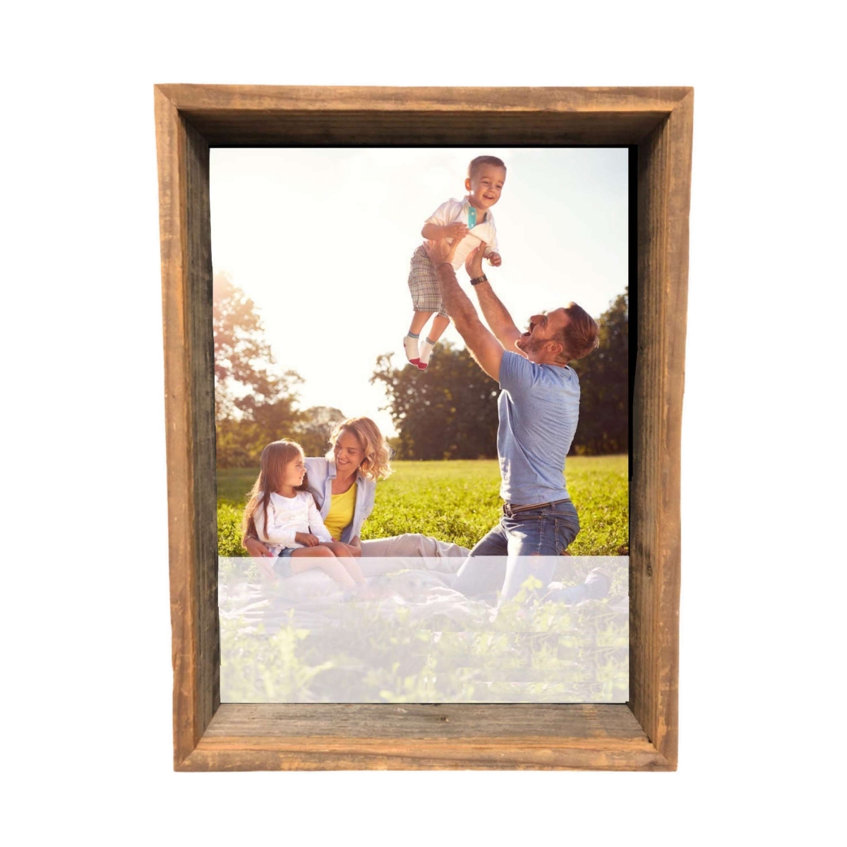 386492 8 x 10 in. Rustic Farmhouse Gray Shadow Box Frame