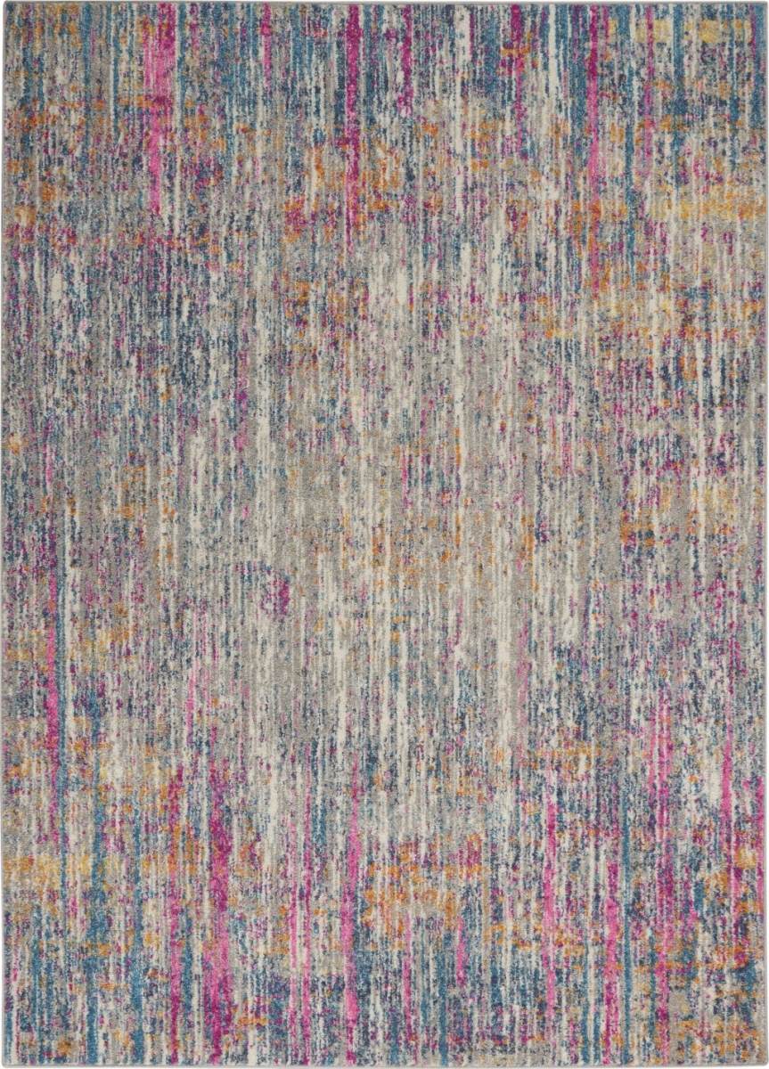 5 x 7 ft. Ivory Abstract Striations Area Rug