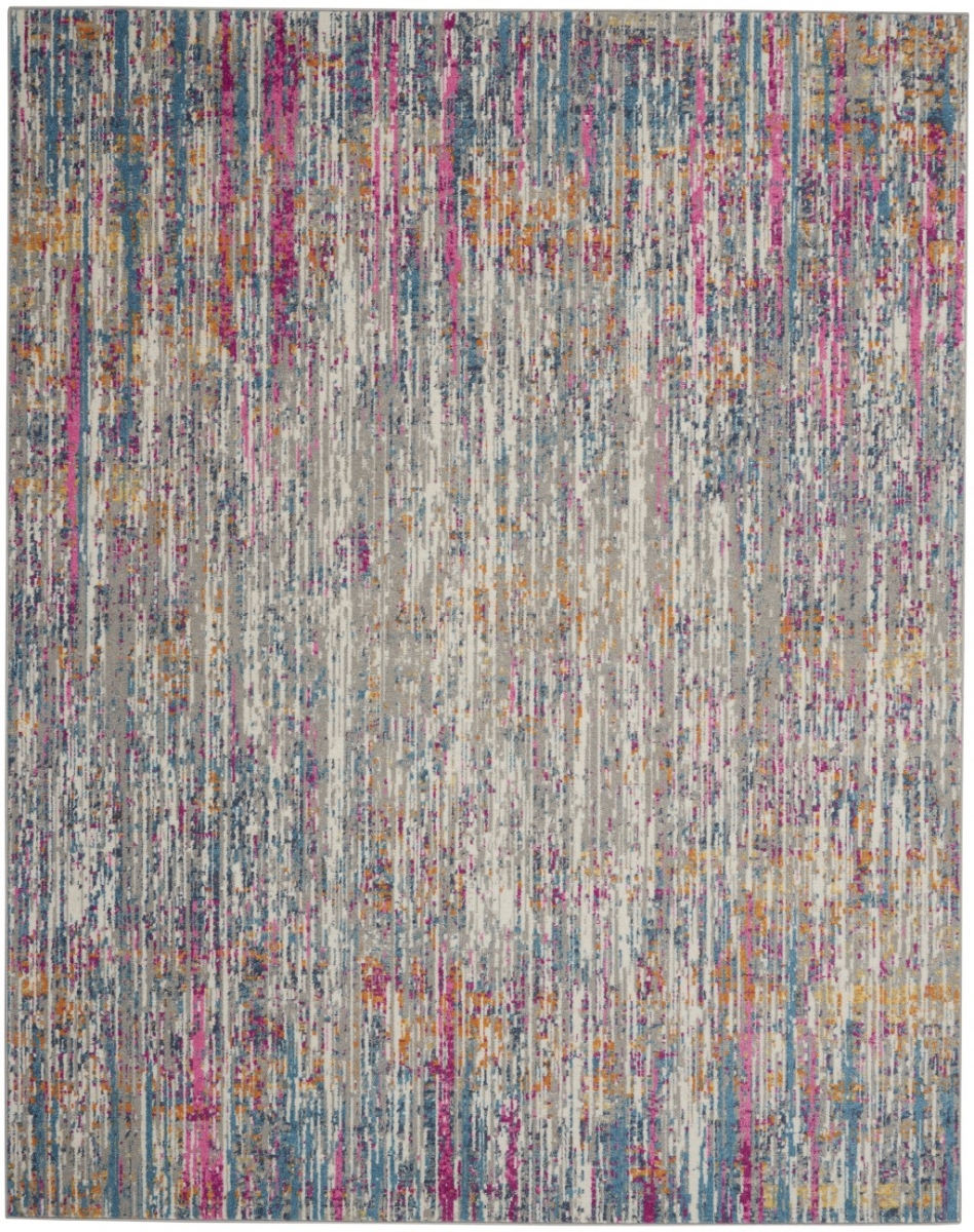 385354 7 x 10 ft. Ivory Abstract Striations Area Rug