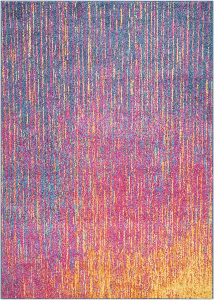 4 x 6 ft. Rainbow Abstract Striations Area Rug