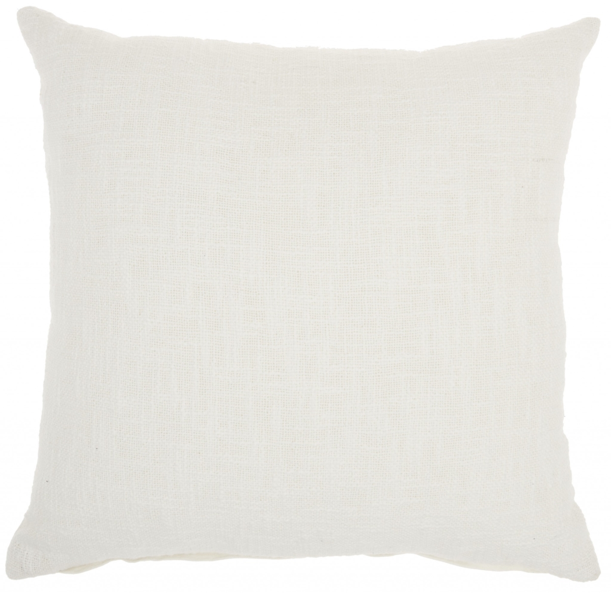 Picture of Homeroots 386681 18 x 18 in. Solid Woven Throw Pillow, White