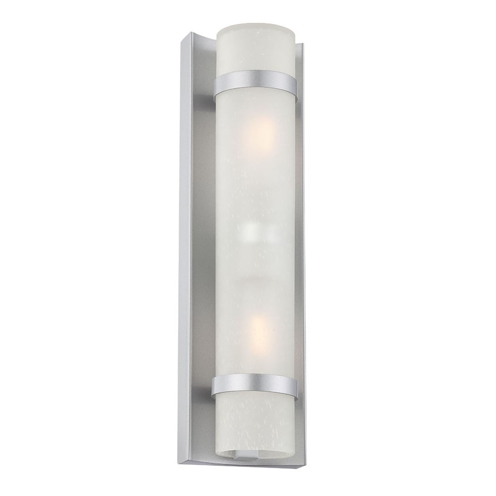 15.38 x 4.38 x 4 in. Apollo 2-Light Brushed Steel Wall Sconce
