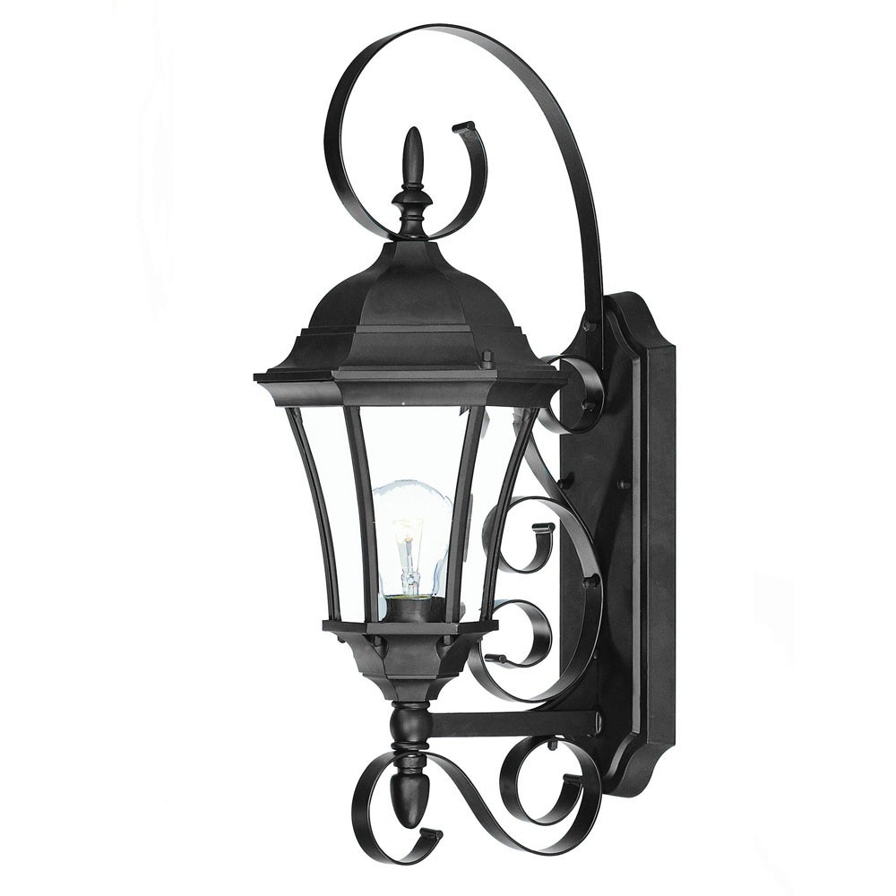 Picture of HomeRoots 398605 22 x 8 x 10 in. New Orleans 1-Light Matte Black Wall Light