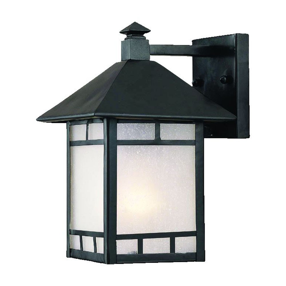 Picture of HomeRoots 398639 10.75 x 7 x 8.25 in. Artisan 1-Light Matte Black Wall Light