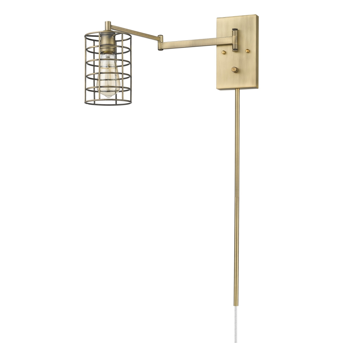 32 x 5 x 20.75 in. Jett 1-Light Aged Brass Sconce