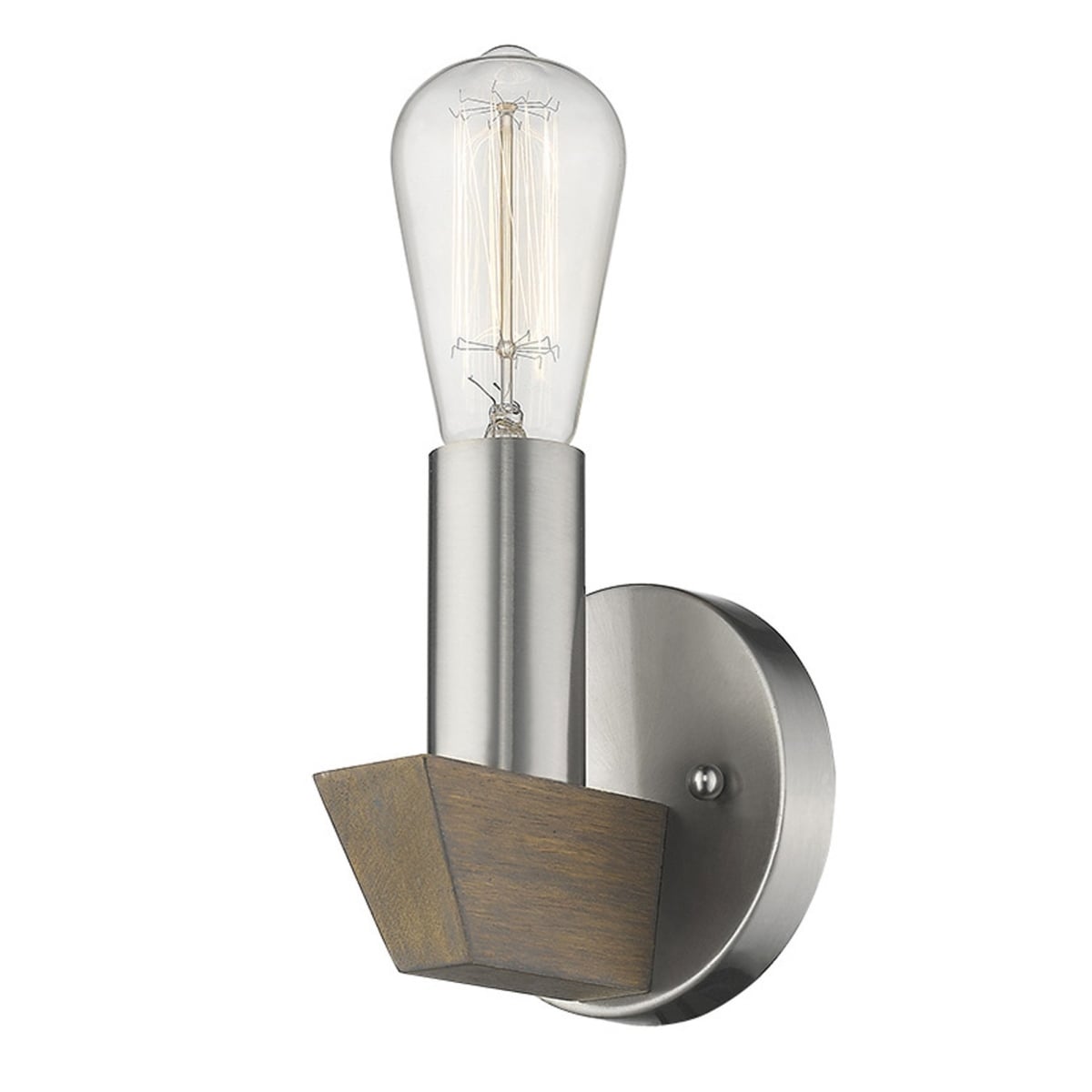 5.75 x 4.75 x 4.5 in. Finnick 1-Light Satin Nickel Sconce