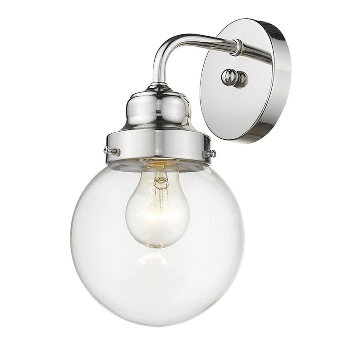 11 x 6 x 7 in. Portsmith 1-Light Polished Nickel Sconce