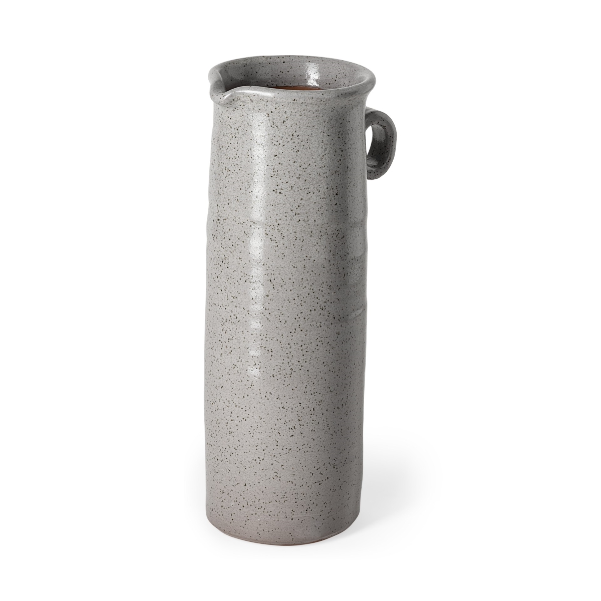 Picture of HomeRoots 392213 12.20 x 4.52 x 6.10 in. Tall Gray Speckle Decorative Ceramic Jug