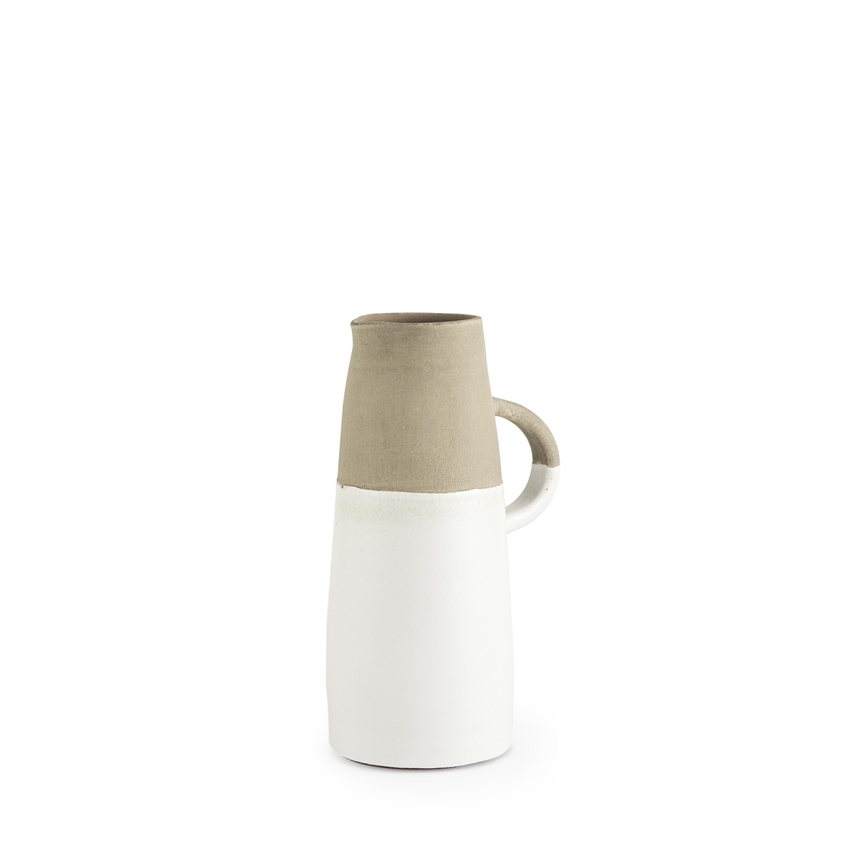 10 in. Rustic Organic White & Natural Decorative Jug