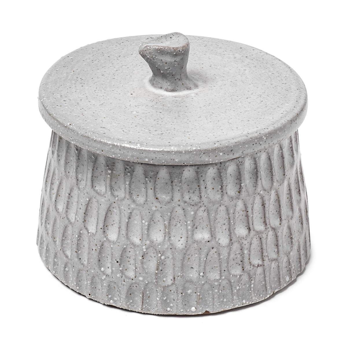 5 x 5 x 5 in. Jumbo Gray Ceramic Decorative Box