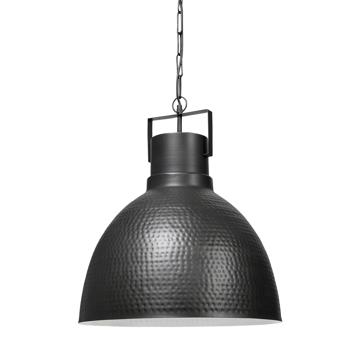 Picture of HomeRoots 392832 22 x 19 x 19 in. Hammered Gray Metal Pendant Hanging Light