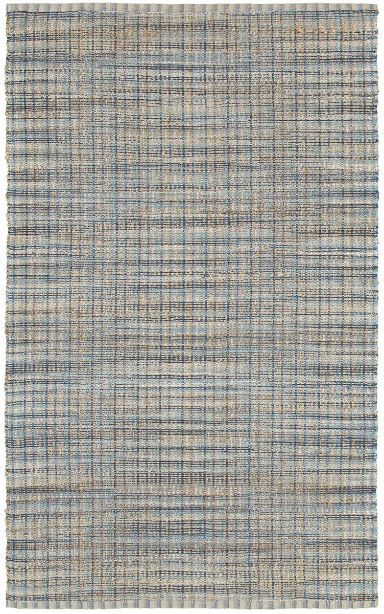5 x 8 ft. Interwoven Rectangle Area Rug - Navy & Natural