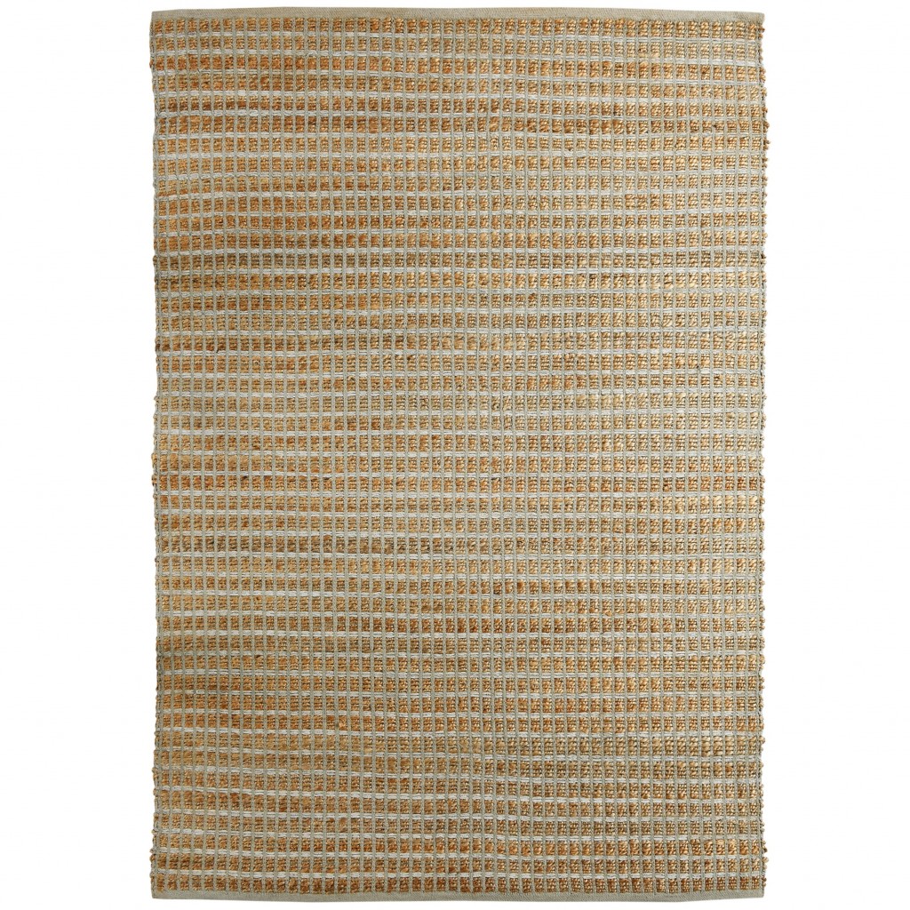 5 x 8 ft. Gray Grid Farmhouse Area Rug - Gray - 5' x 8'