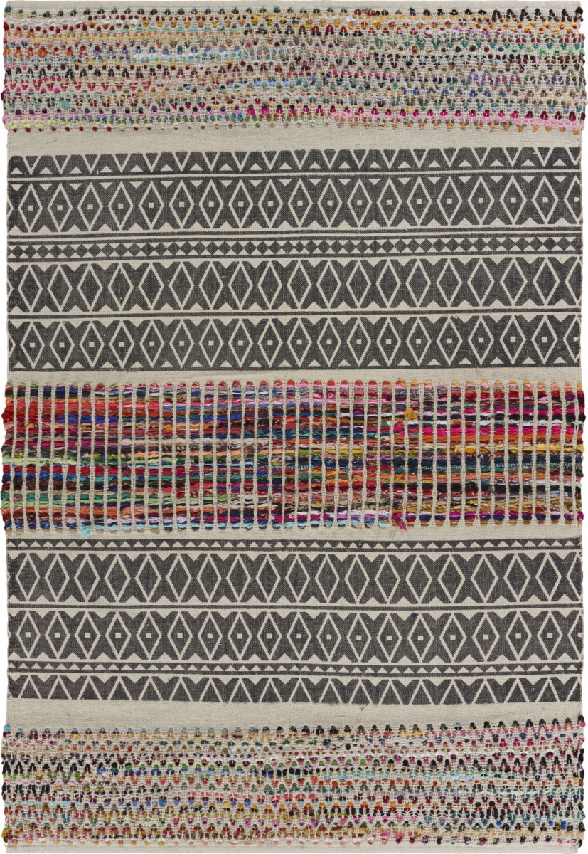 Colorful Traditional Chindi Area Rug - Multi Color - 3' x 5'