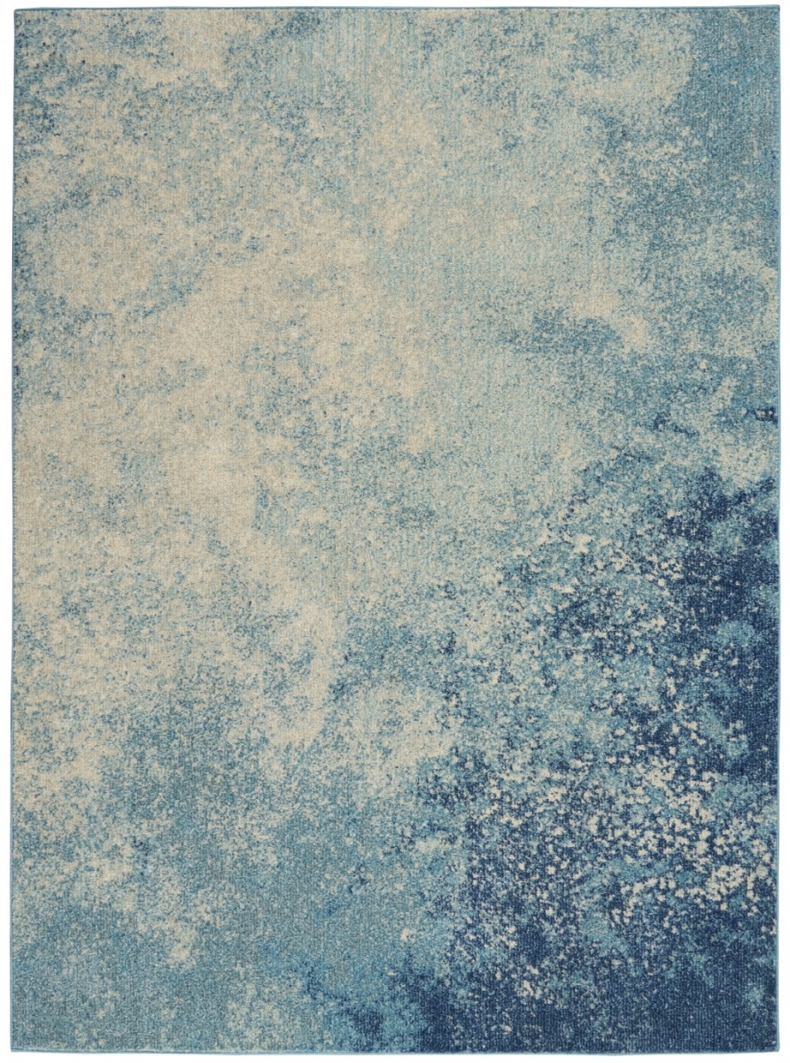 4 x 6 ft. Light Blue & Ivory Abstract Sky Area Rug
