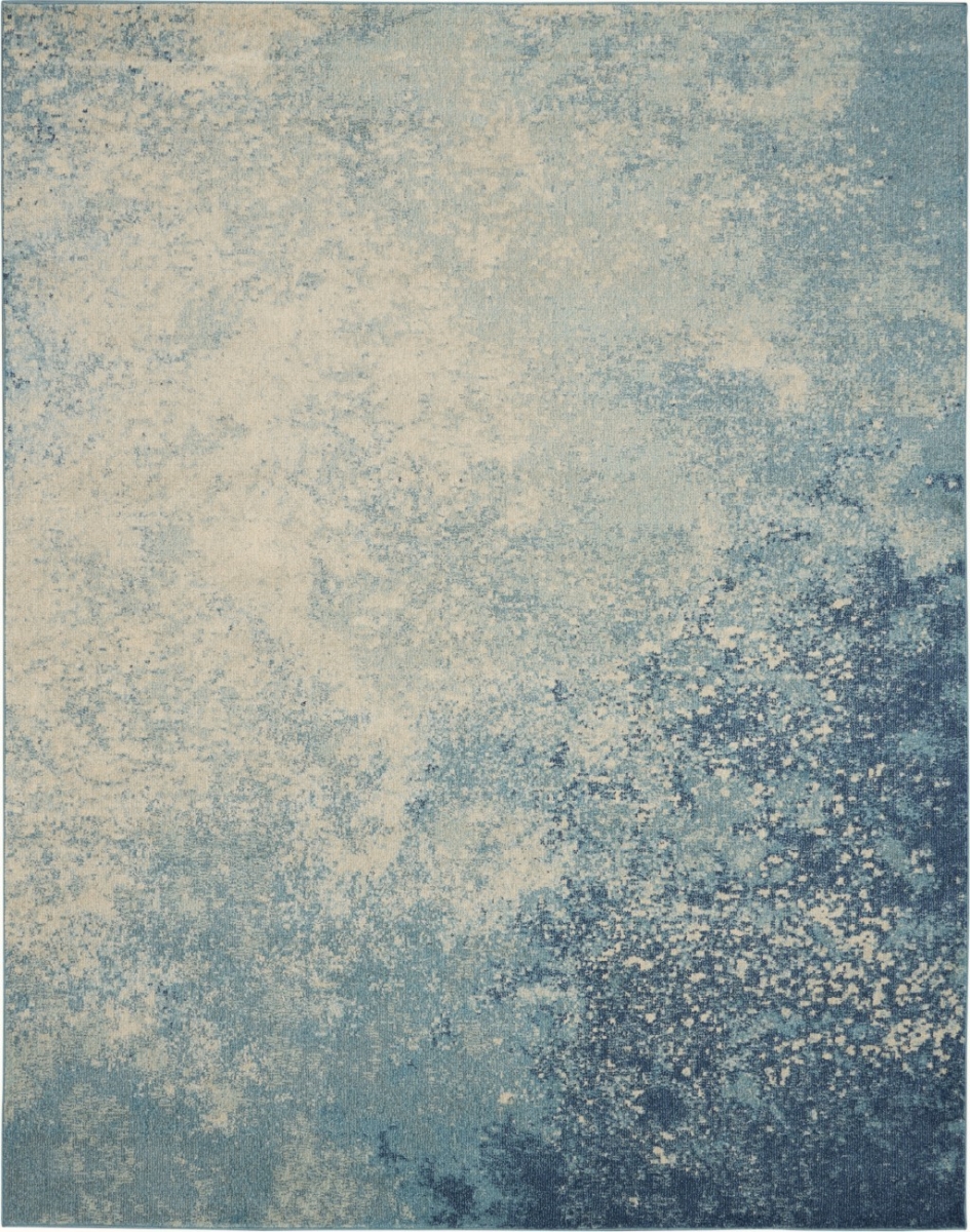 7 x 10 ft. Light Blue & Ivory Abstract Sky Area Rug