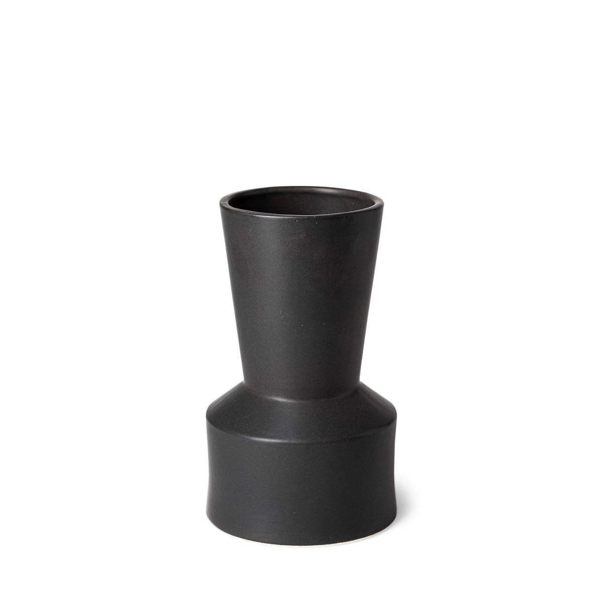 Picture of HomeRoots 397542 9 in. Matte Black Contempo Deco Ceramic Vase