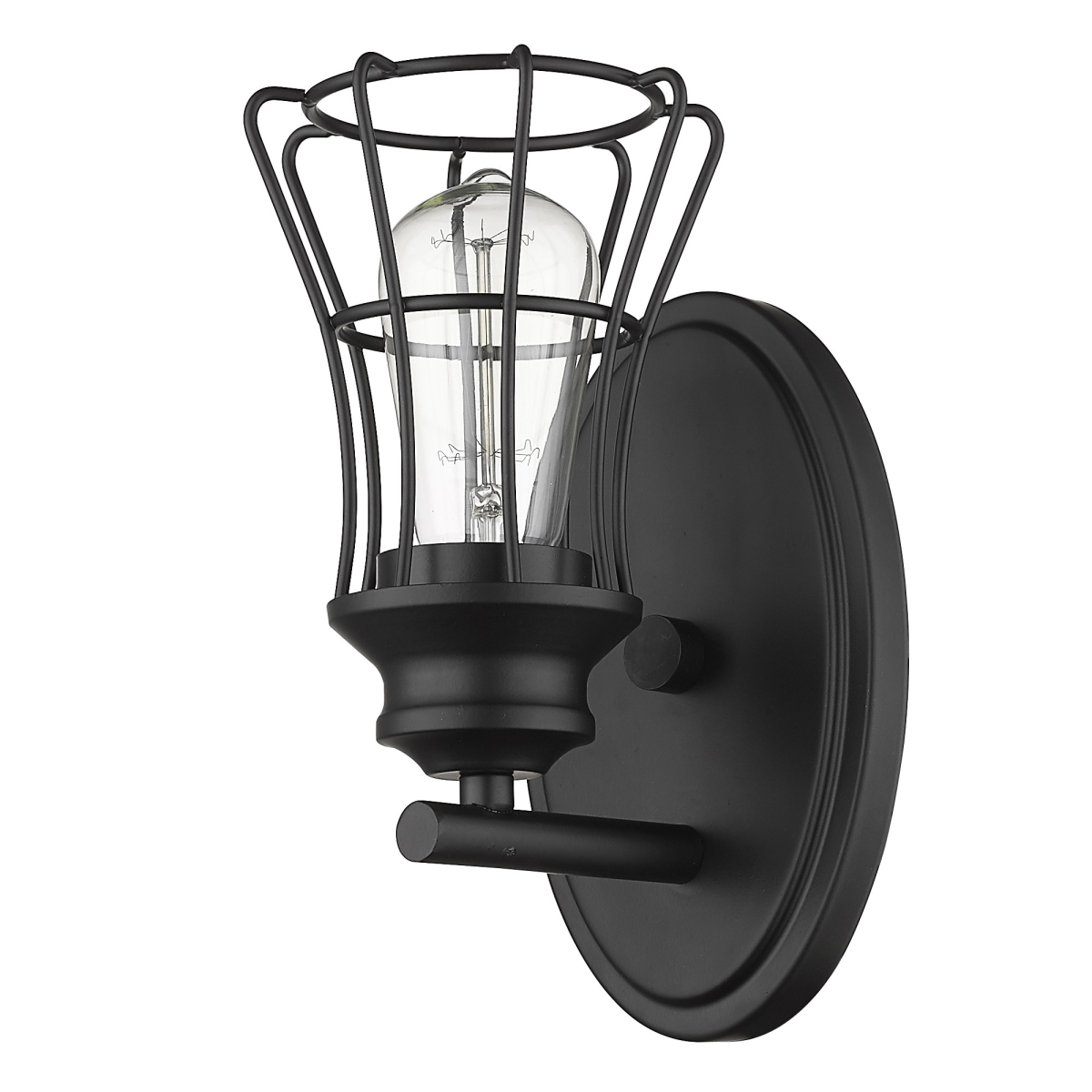 9.75 x 5 x 6.25 in. Piers 1-Light Matte Black Sconce