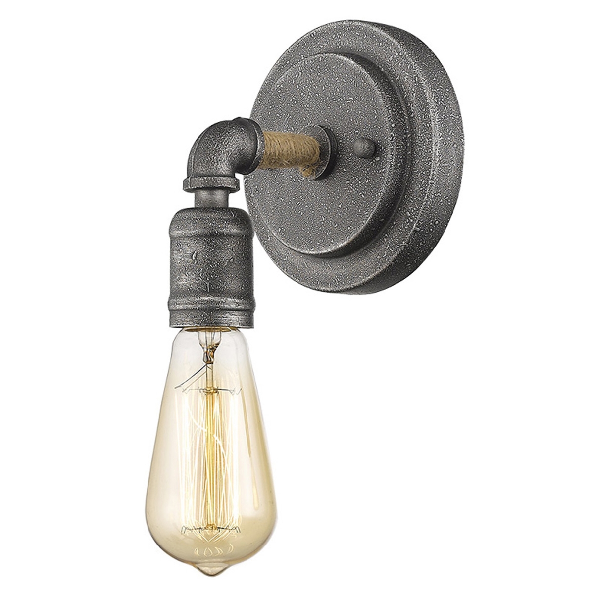 6.25 x 5.25 x 5 in. Grayson 1-Light Antique Gray Sconce