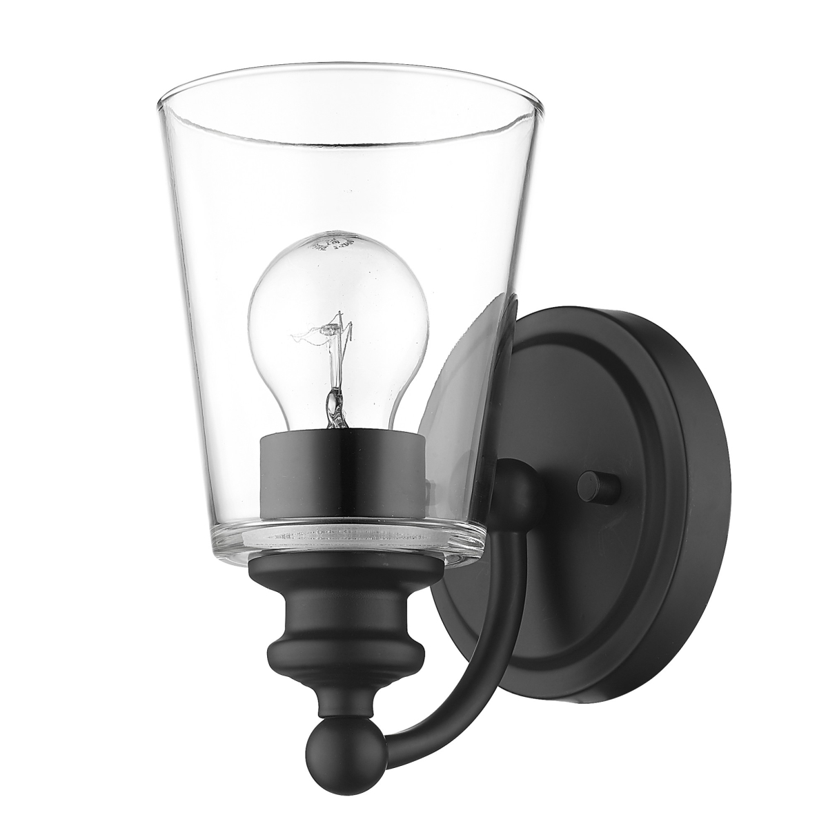 8.25 x 5 x 6.75 in. Ceil 1-Light Matte Black Sconce