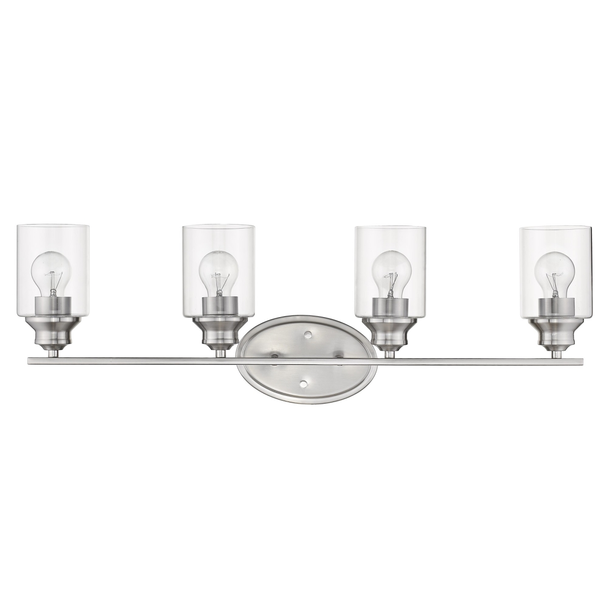 9.88 x 31 x 5.75 in. Gemma 4-Light Satin Nickel Vanity Light