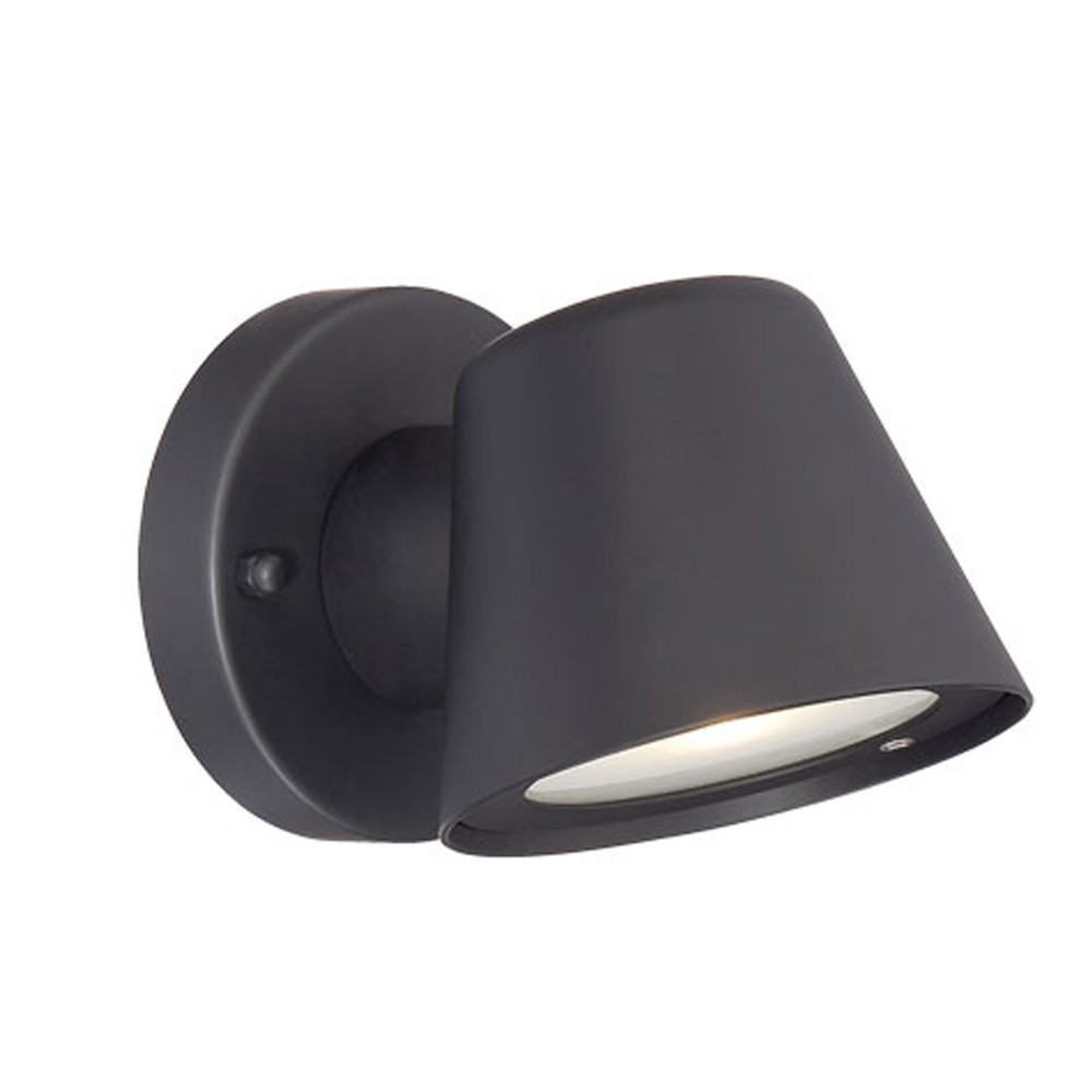 Picture of HomeRoots 398821 4.5 x 4.5 x 6.5 in. Integrated LED 1-Light Matte Black Wall Light