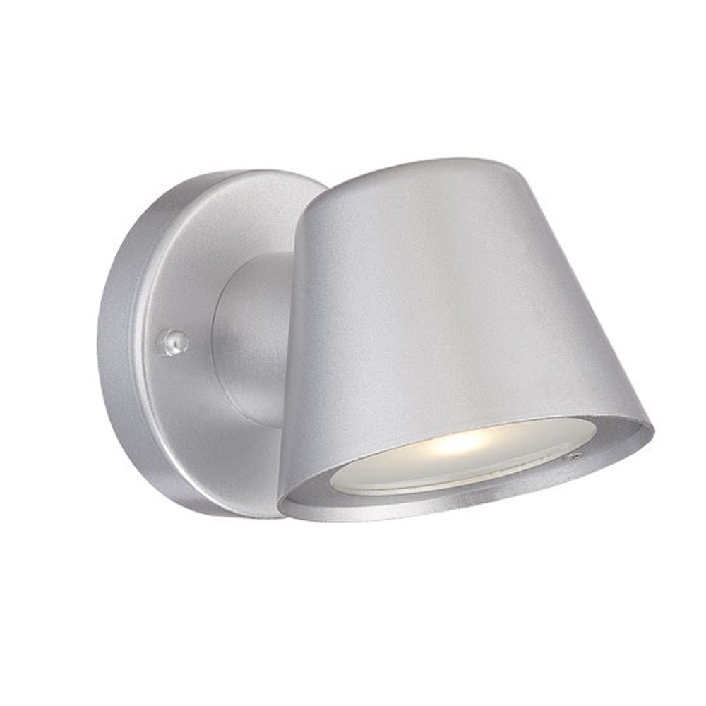 Picture of HomeRoots 398822 4.5 x 4.5 x 6.5 in. Integrated LED 1-Light Brushed Silver Wall Light