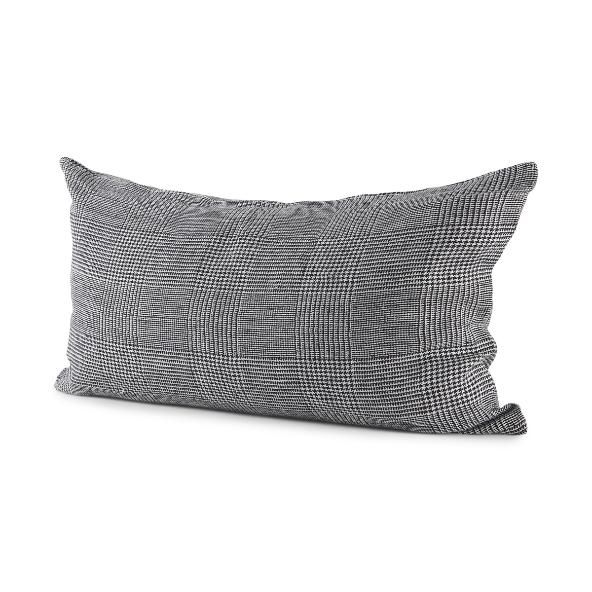 14 x 26 x 14 in. White & Black Pattern Lumbar Throw Pillow Cover