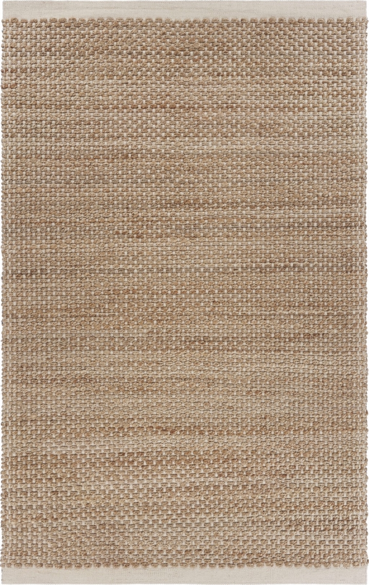 8 x 10 ft. Detailed Woven Rectangle Area Rug - Tan & White
