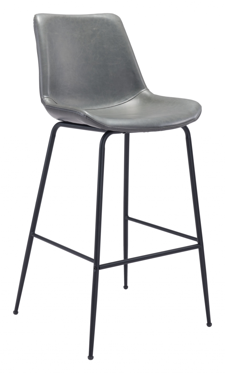 396391 Gray & Black Bar Chair