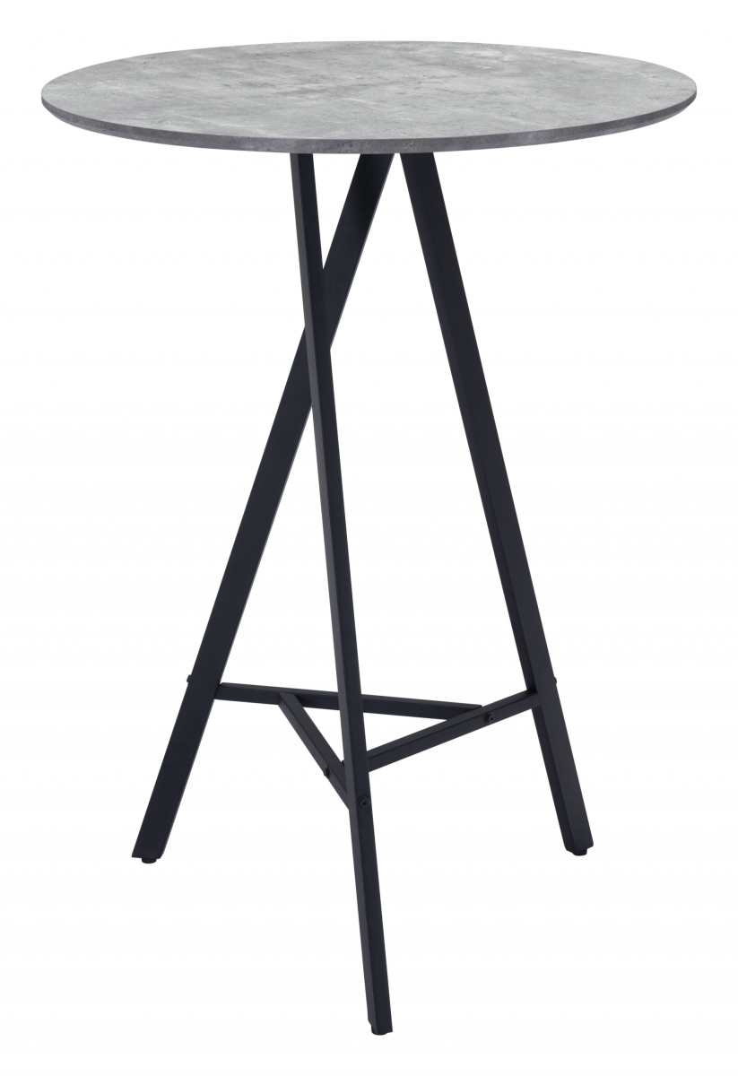 396477 43.3 x 31.5 x 31.5 in. Metz Bar Table, Gray