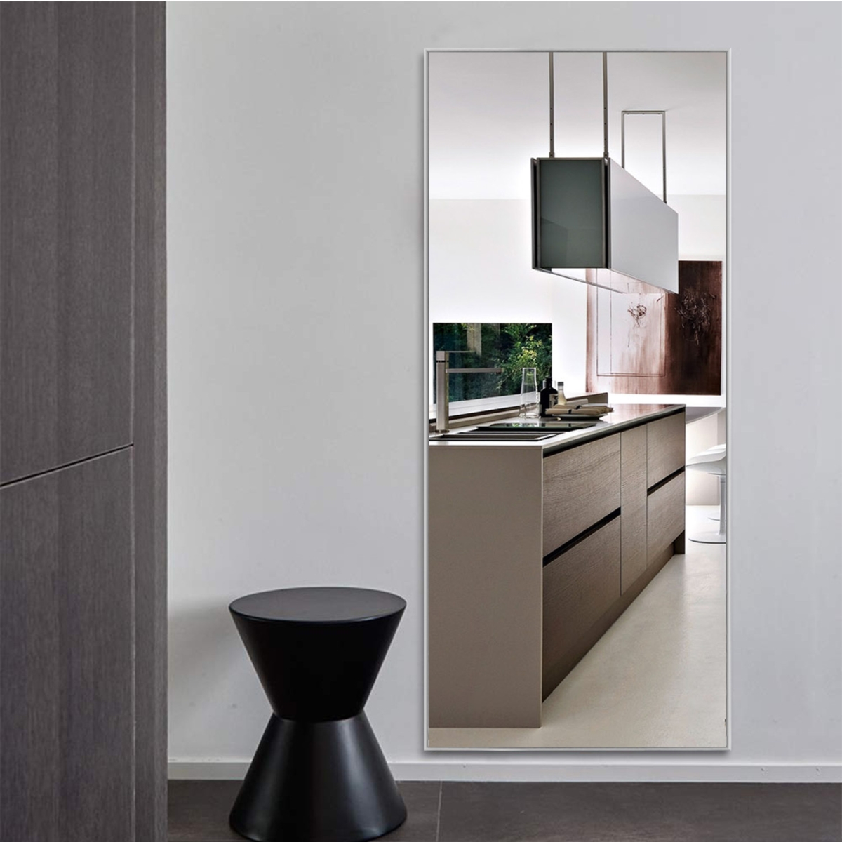 397373 Silver Framed Wall Mirror