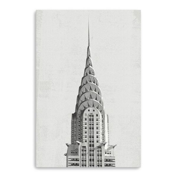 36 x 24 in. Gray Vintage NYC Canvas Wall Art