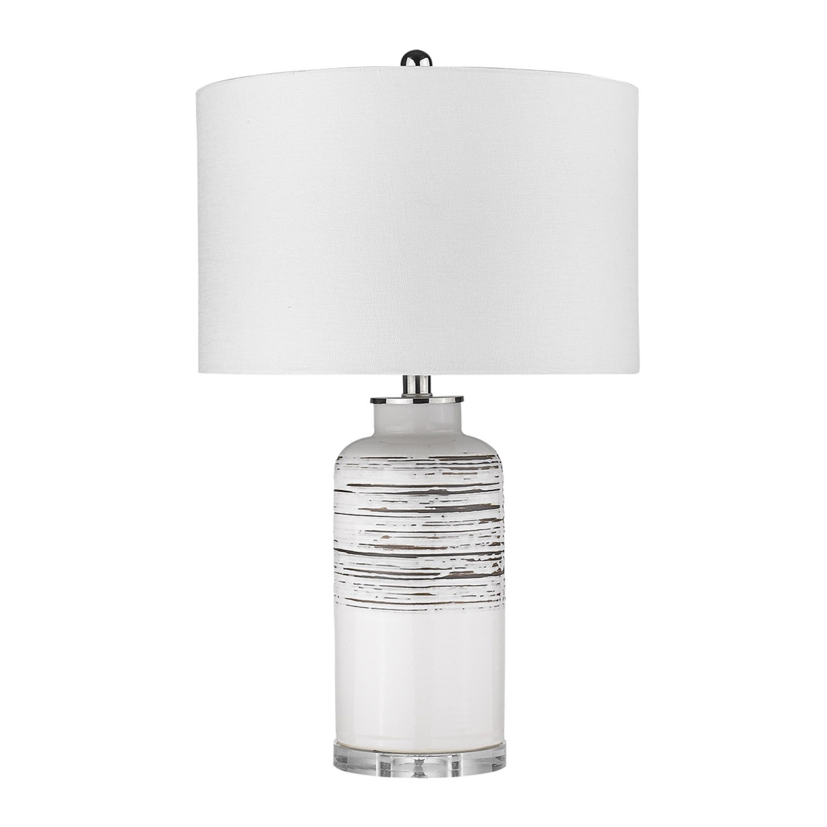 24.5 x 15 x 15 in. Trend Home 1-Light Polished Nickel Table Lamp