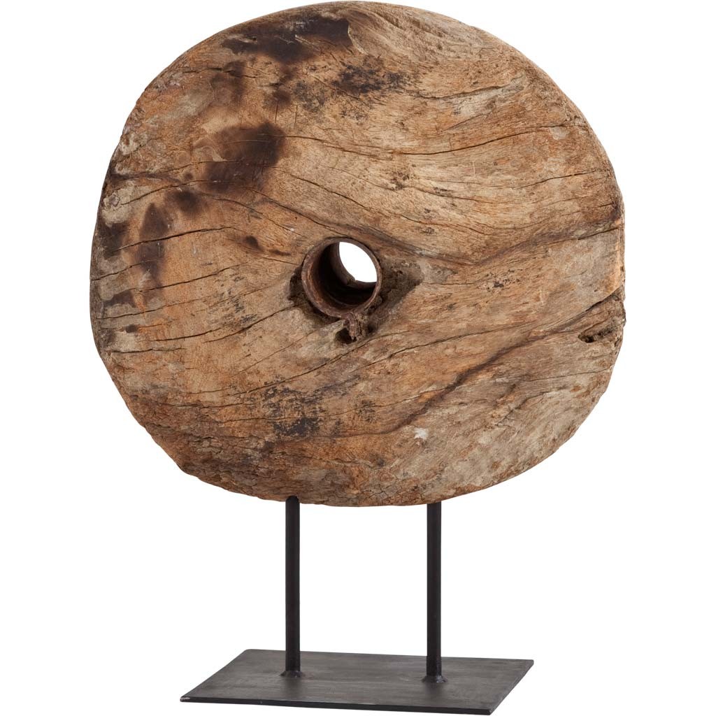 26 in. One of a Kind Rustic Brown Reclaimed Wood Sculpture