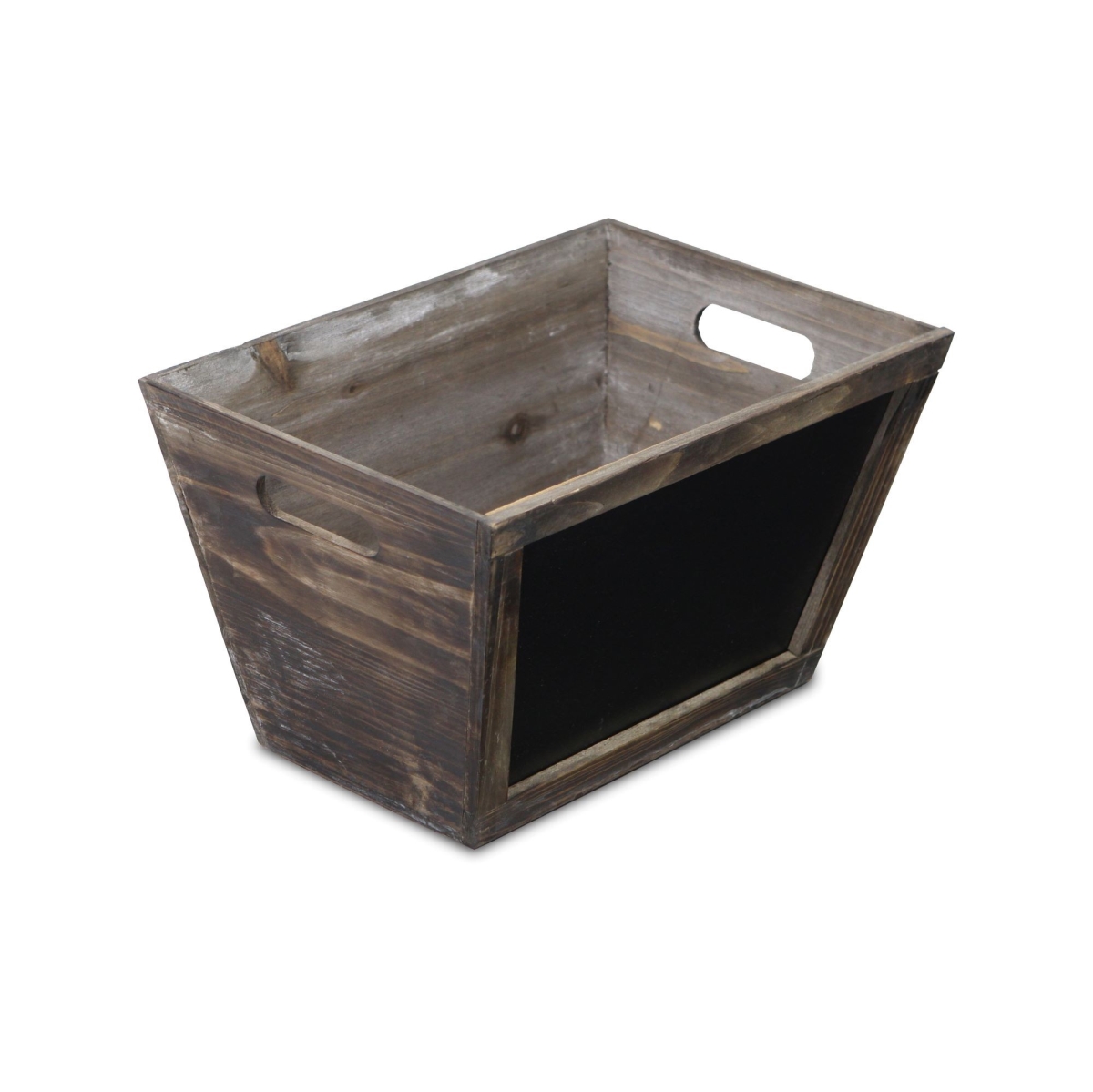 Picture of Homeroots 399666 Rustic Wooden Storage Box with Chalkboard&#44; Brown