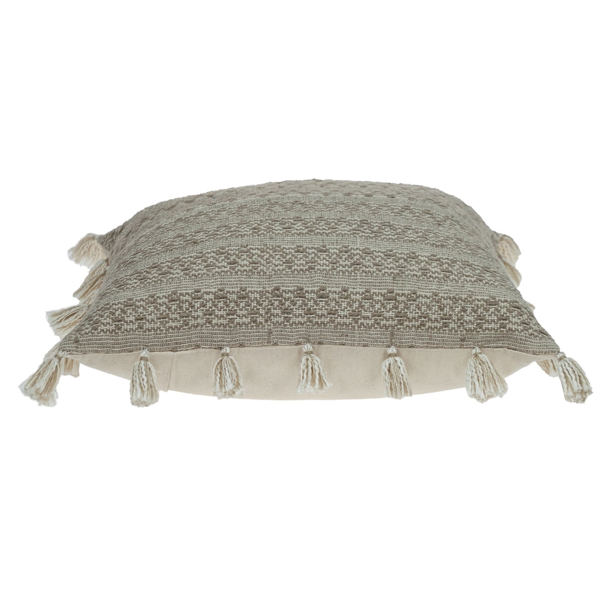 20 x 20 x 5 in. Beige Neutral Sand Woven Throw Pillow