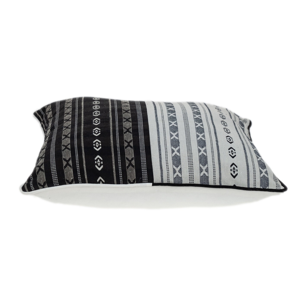 20 x 20 x 5 in. Black & White Abstract Accent Pillow
