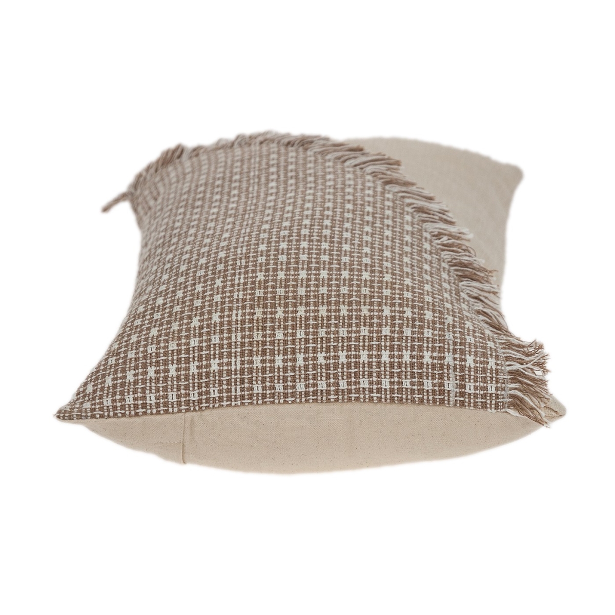 24 x 14 x 5 in. Sandy Beige Textured Throw Pillow