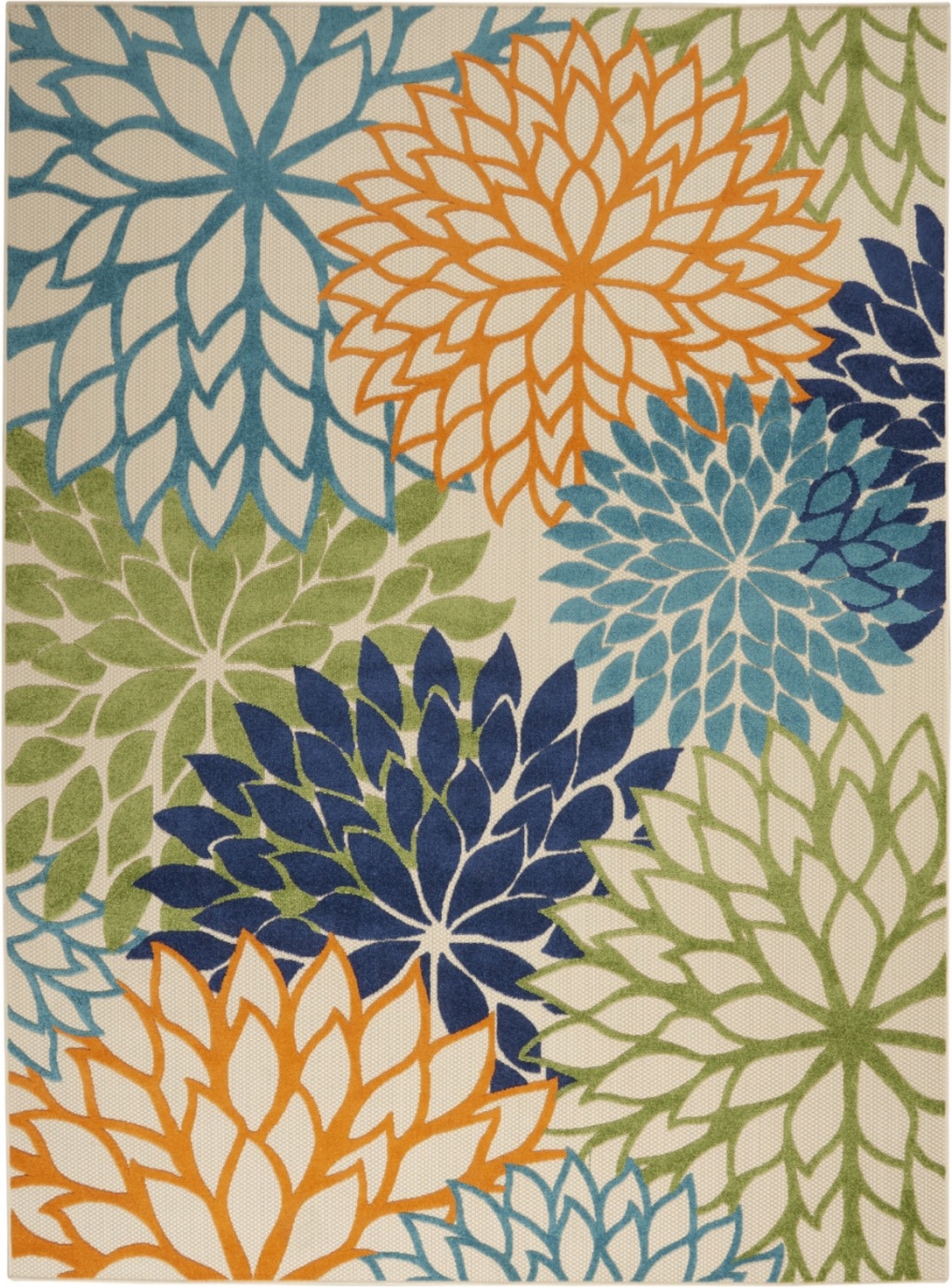 384642 7 x 10 ft. Multi Color Floral Indoor & Outdoor Area Rug