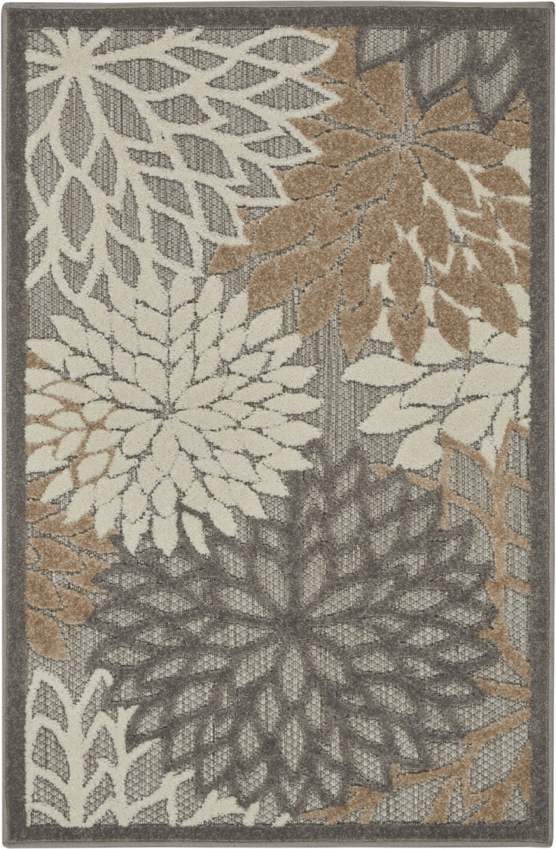 384656 3 x 4 ft. Natural & Gray Indoor & Outdoor Area Rug