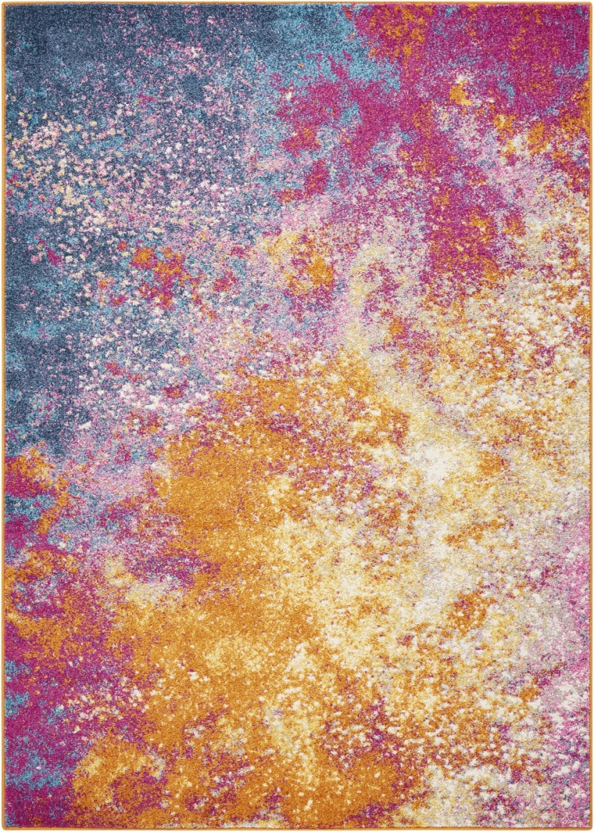 5 x 7 ft. Abstract Brights Sunburst Area Rug - Sunburst - 5' x 7'