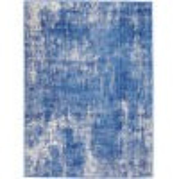 385861 6 x 9 ft. Blue & Ivory Abstract Splash Area Rug
