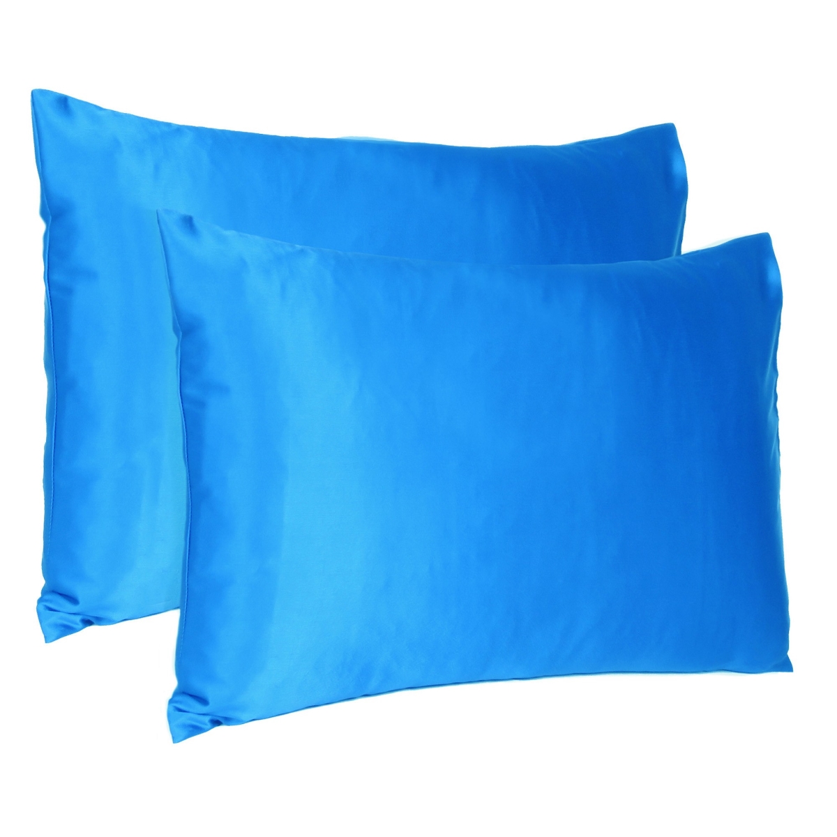 20 x 26 in. Blue Dreamy Silky Satin Standard Size Pillowcases